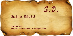 Spira Dávid névjegykártya